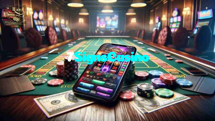 7SignsCasino casino presented on mobile device in Pakistan with slots and live games